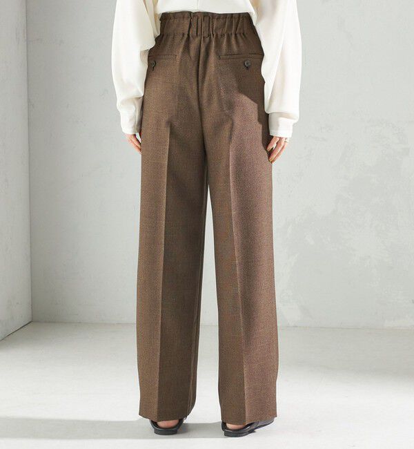 SHIPS for women「〈手洗い可能〉TUMUGITO(R) シャーク ツイード タック パンツ」|その他|