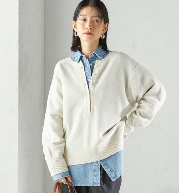 SHIPS for women「〈手洗い可能〉ウール カシミヤ 2WAY プルオーバー」|ニット・セーター|
