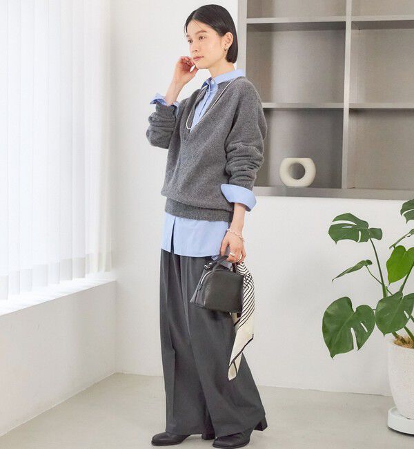SHIPS for women「《一部予約》【実力派ベーシック】〈手洗い可能〉メルティ ウォーム タック ワイド パンツ」|その他|