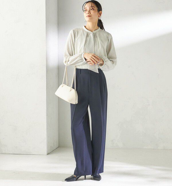 SHIPS for women「〈接触冷感 / UVカット〉Refinel セミ ワイド パンツ（セレモニー対応可）」|その他|