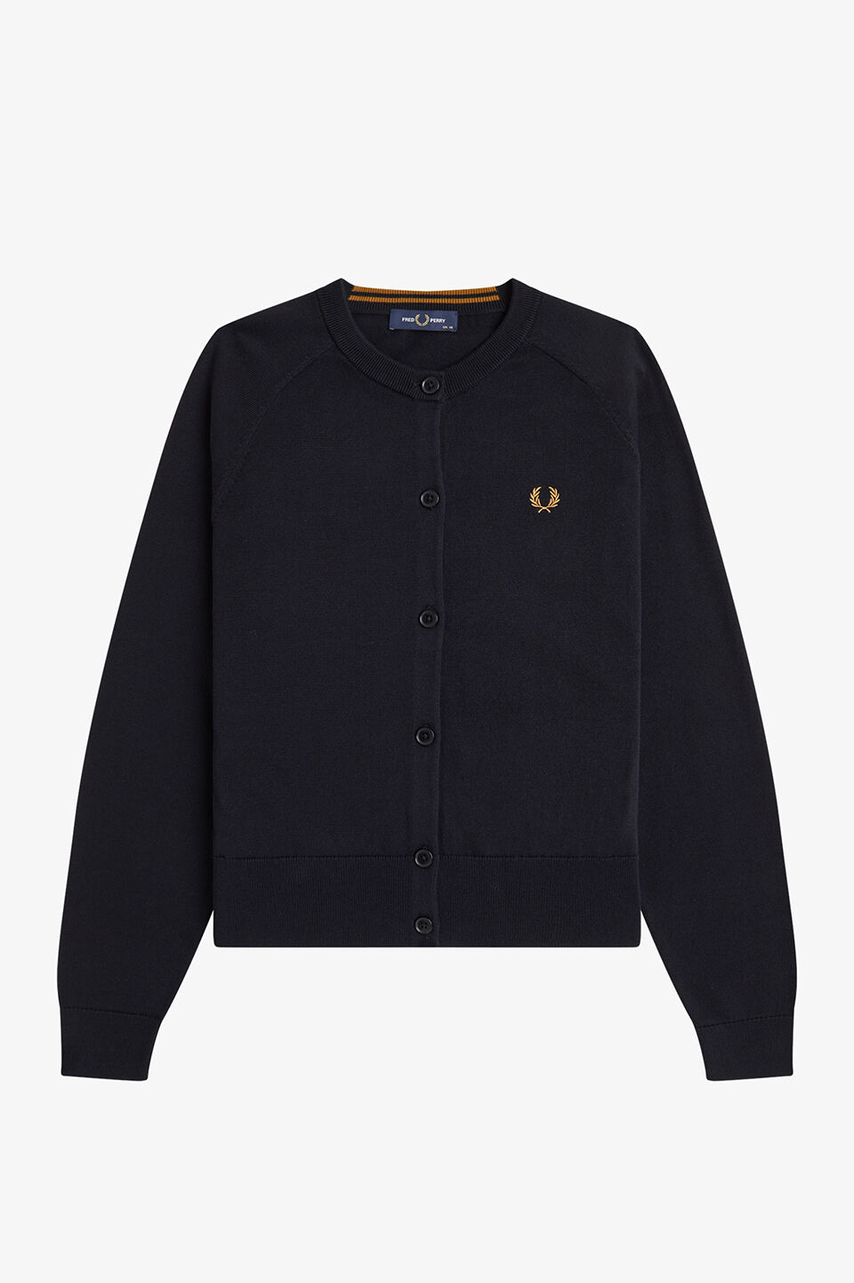 FRED PERRY 「FRED PERRY／Crew Neck Cardigan／ロゴクルーネックカーディガン」|カーディガン|