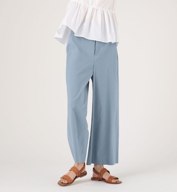 MACPHEE「レーヨンリネンコットン フレアクロップドパンツ」|その他|