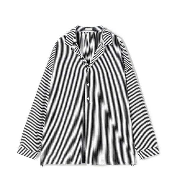 GALERIE VIE「シルキーコットン スキッパーブラウス」|シャツ・ブラウス|64 ネイビー系