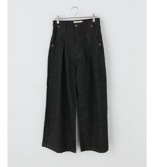 Plage「linen mix tuck デニムパンツ」|デニム|