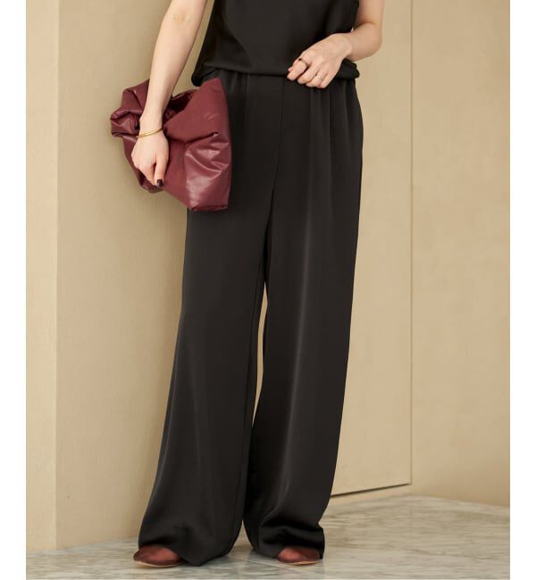 Plage「《追加》dull satin relax パンツ 2」|その他|