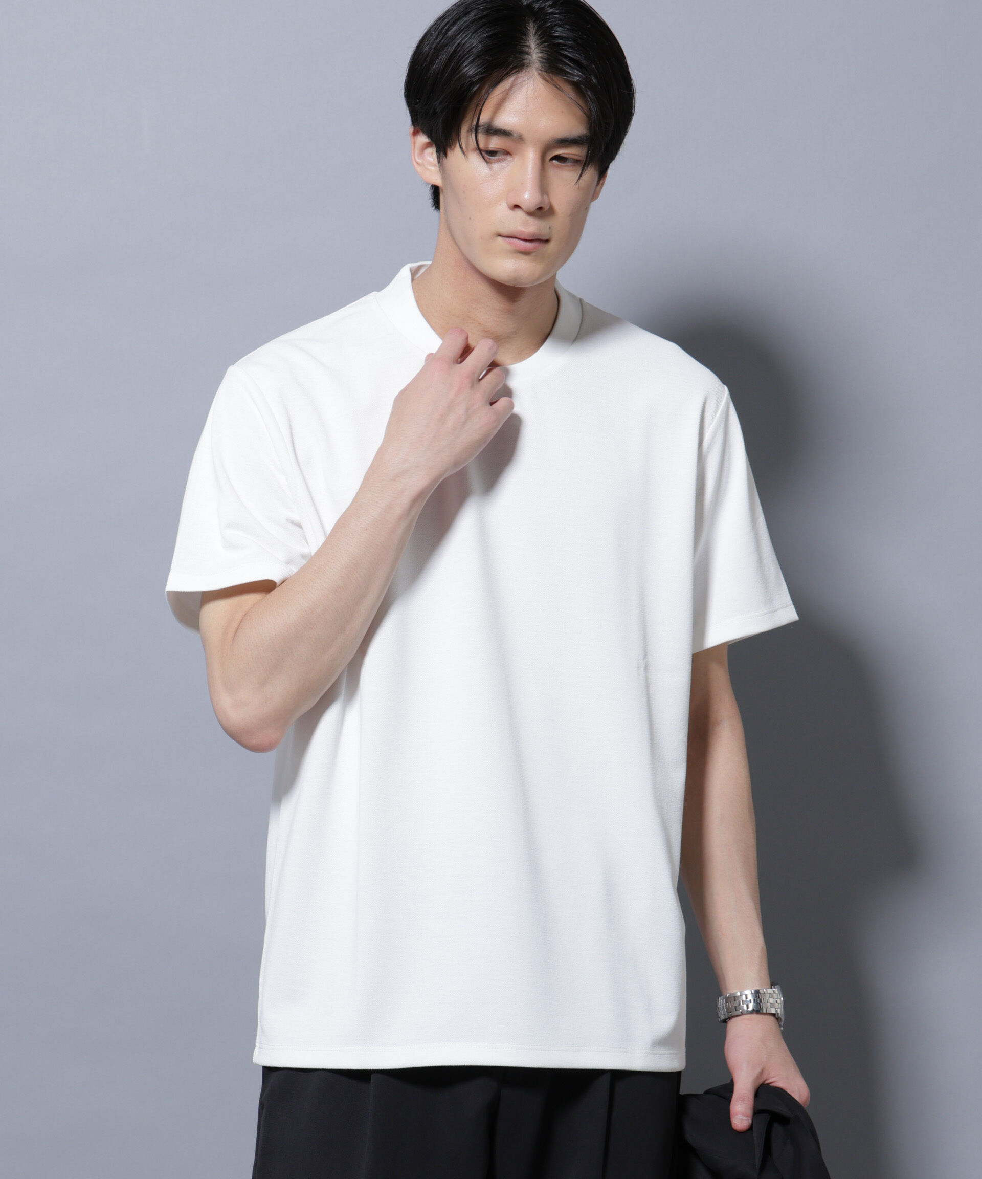 nano･universe「「N Tshirts」 AERO FREEZE 鹿の子ジャケT 半袖」|Tシャツ・カットソー|