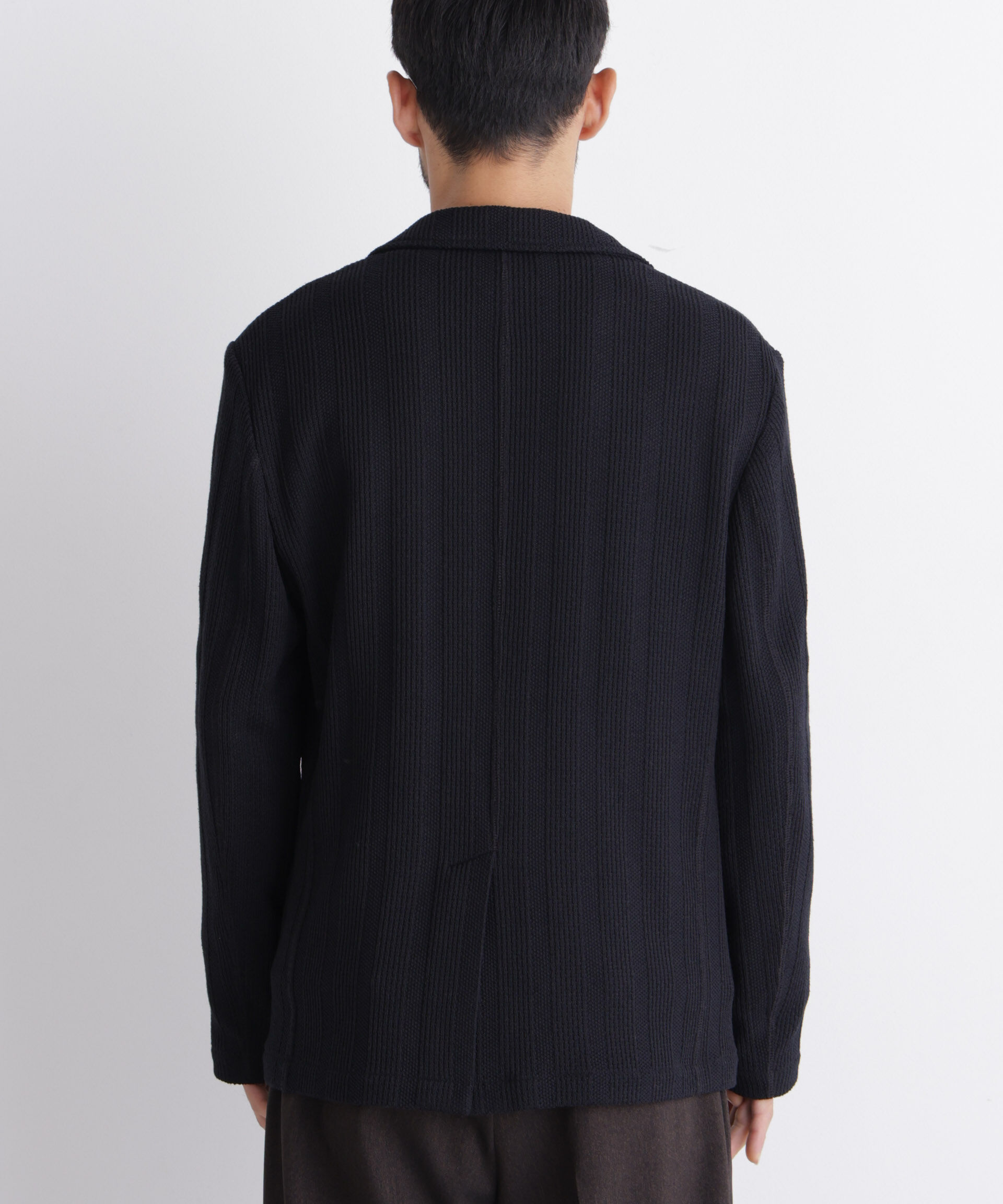 NANO universe「｢DamerinoJacket｣TEXBRID(R) リンクスストライプジャージージャケット」|テーラードジャケット|