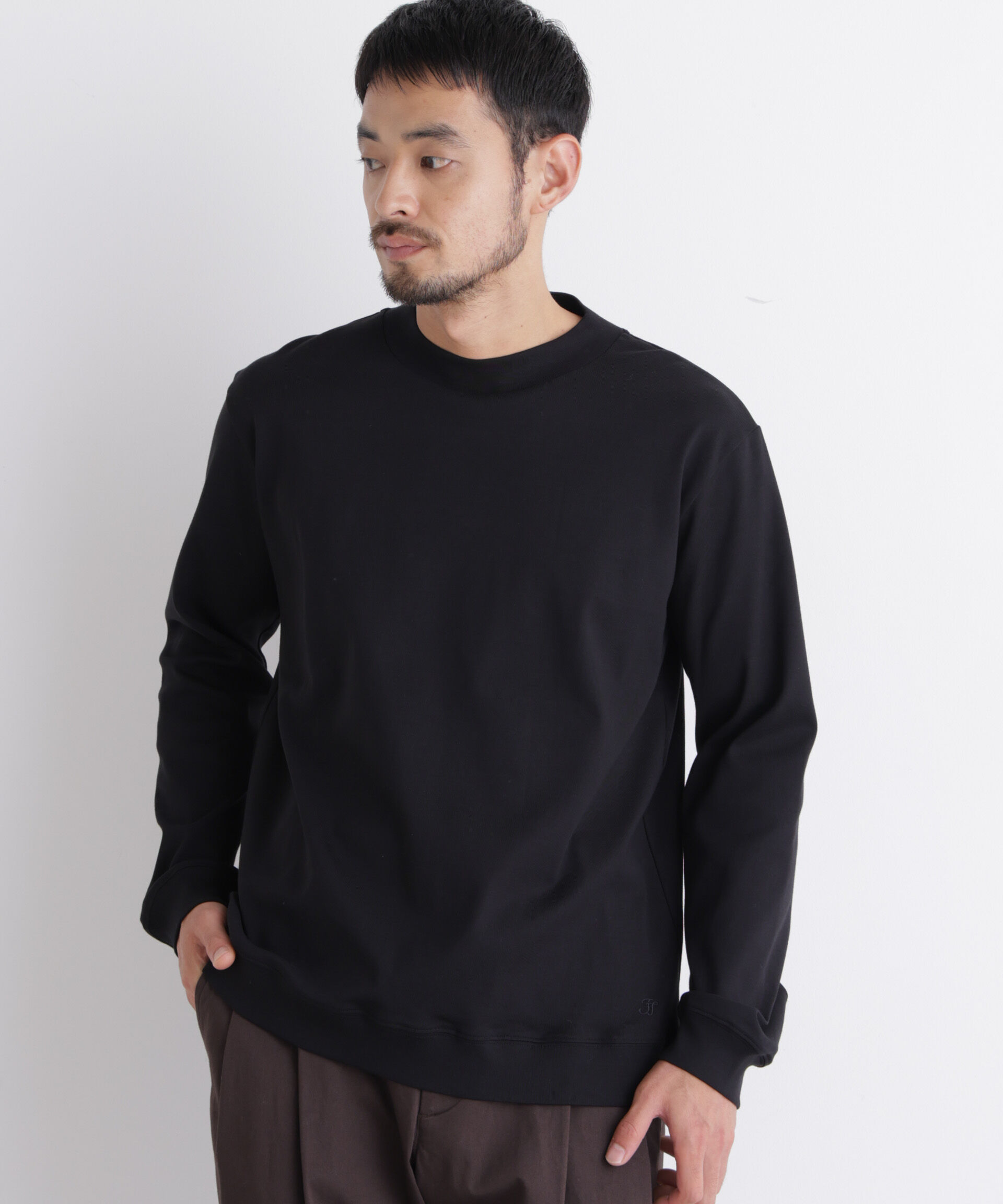 NANO universe「「FORMAL JERSEY」モックネックカットソー長袖」|Tシャツ・カットソー|