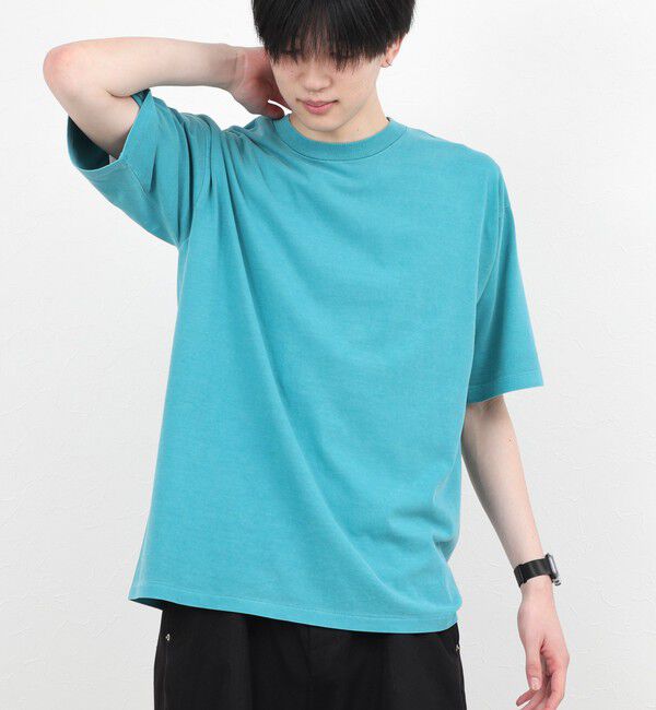 NOLLEY'S goodman「【BECシリーズ】《接触冷感/UVカット》PIGMENT DYE BIO WASH ピグメント染め オーバーサイズTシャツ」|Tシャツ・カットソー|ライトブルー