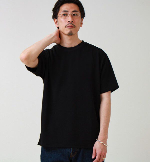 GLOSTER「【立体感素材】フクレジャガード 半袖Tシャツ」|Tシャツ・カットソー|