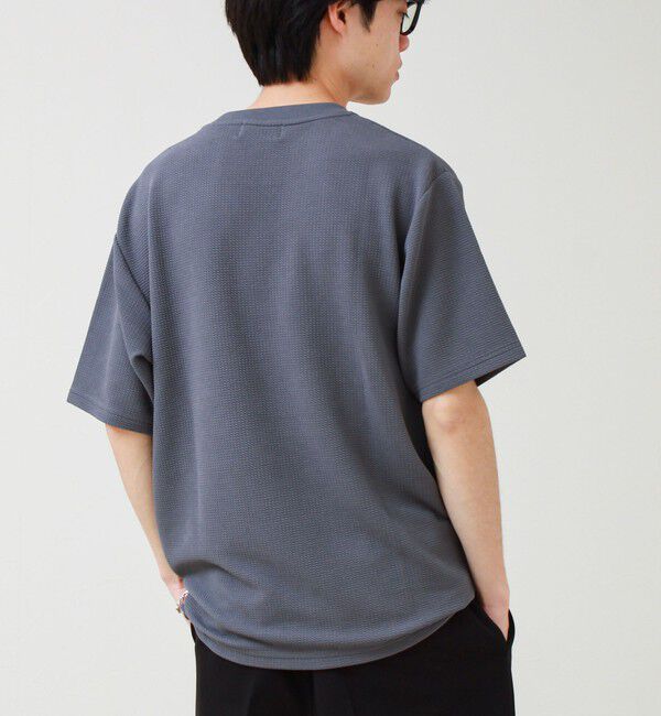 GLOSTER「【立体感素材】フクレジャガード 半袖Tシャツ」|Tシャツ・カットソー|