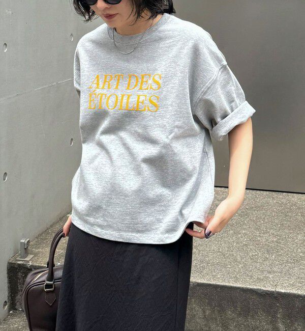 fredy emue「フロッキーロゴ5分袖Tシャツ」|Tシャツ・カットソー|グレー