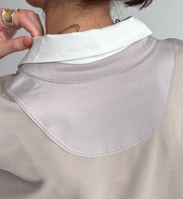  「【WEB限定/セット着用可能】レイヤード風ドルマンスリーブプルオーバー」|Tシャツ・カットソー|