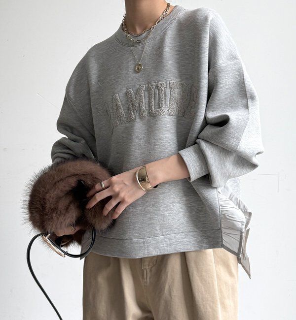  「【WEB限定】ダンボールサイドフリルサガラ刺繍プルオーバー」|Tシャツ・カットソー|