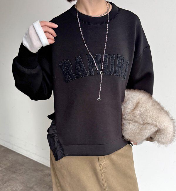  「【WEB限定】ダンボールサイドフリルサガラ刺繍プルオーバー」|Tシャツ・カットソー|
