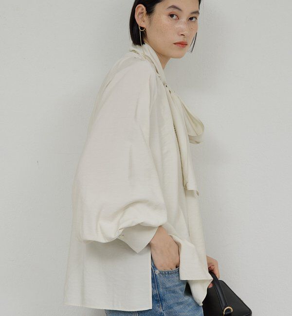  「【上品&times;華やか】【2way】ギャザーボウタイブラウス」|シャツ・ブラウス|