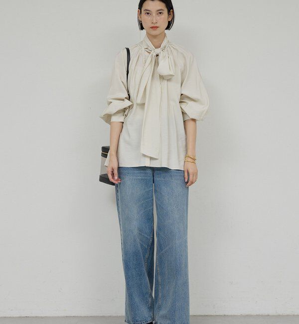  「【上品&times;華やか】【2way】ギャザーボウタイブラウス」|シャツ・ブラウス|