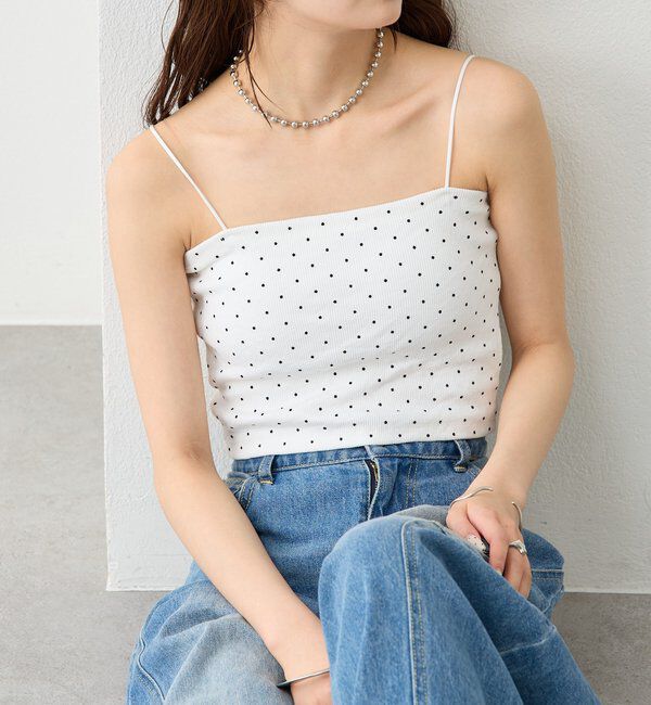  「【万能インナー/嬉しい7色展開】パット付きショートキャミソール2」|キャミソール|