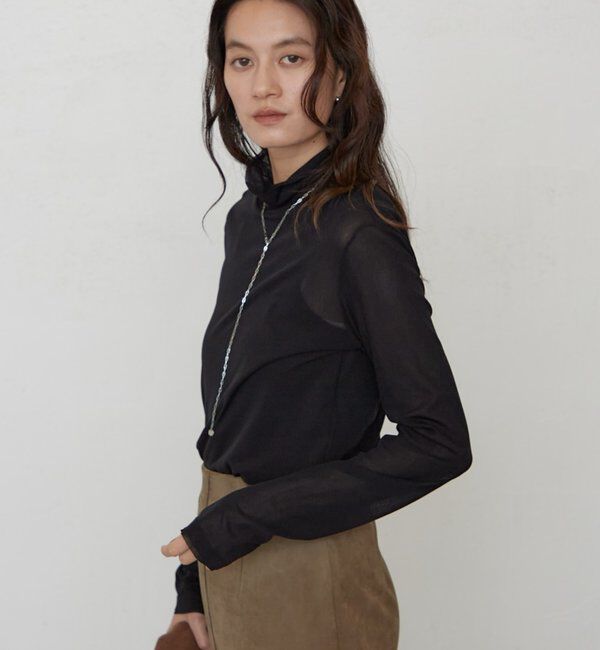  「《万能インナー》メッシュハイネックプルオーバー」|Tシャツ・カットソー|