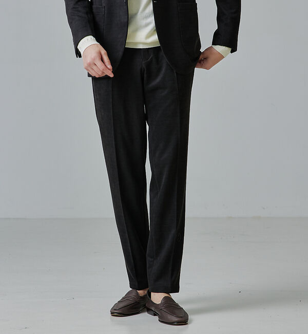 ABAHOUSE「【セットアップ対応/FLEX PANTS】ネオスウェード ツイル イージーパンツ」|その他|ブラック