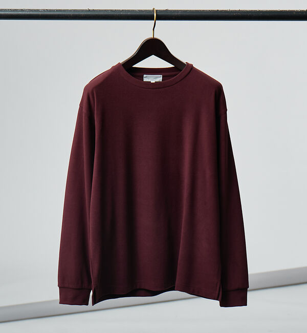 ABAHOUSE「【パウダーストレッチ】スムース クルーネック」|Tシャツ・カットソー|テラコッタ