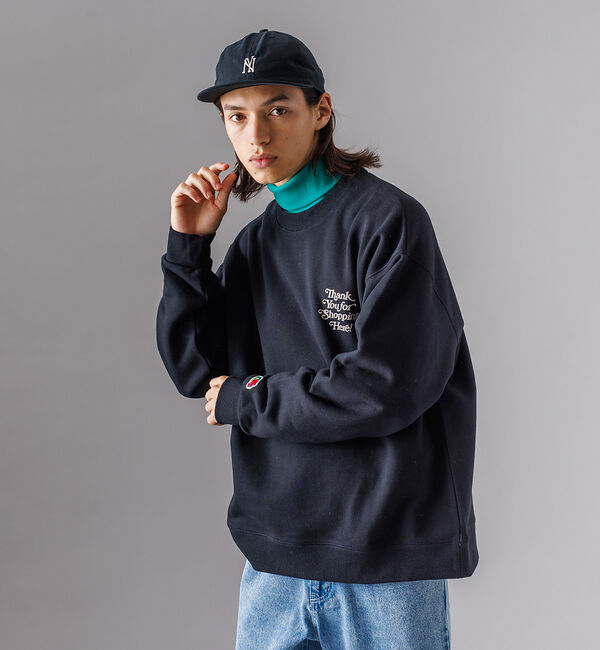 ABAHOUSE「【FRUIT OF THE LOOM】タイポグラフィ ヘビーオンス ルーズ クル」|スウェット・ジャージ|ブラック系その他1