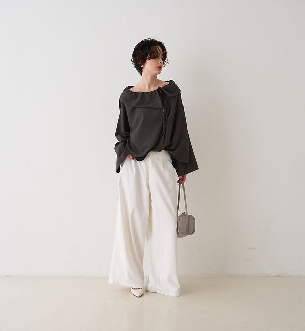 Rouge vif「オーバーカラー変形 テントラインブラウス」|シャツ・ブラウス|