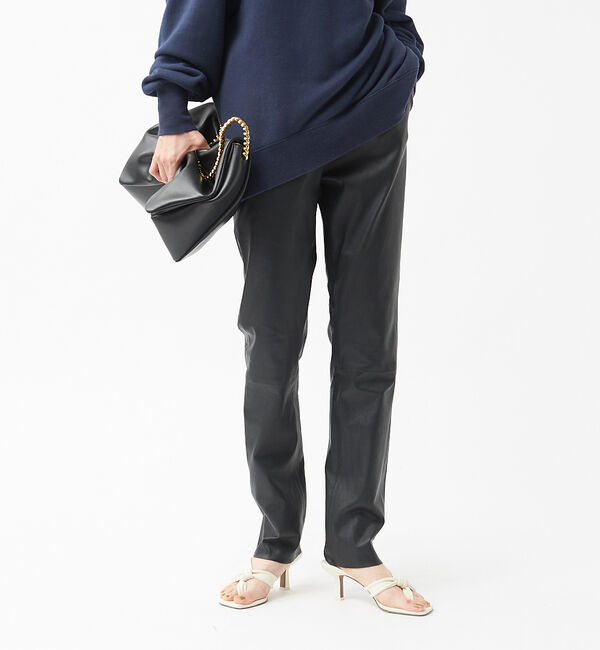 The Store by C' 「【COCUCA】シープレザー ストレッチパンツ」|その他|ブラック