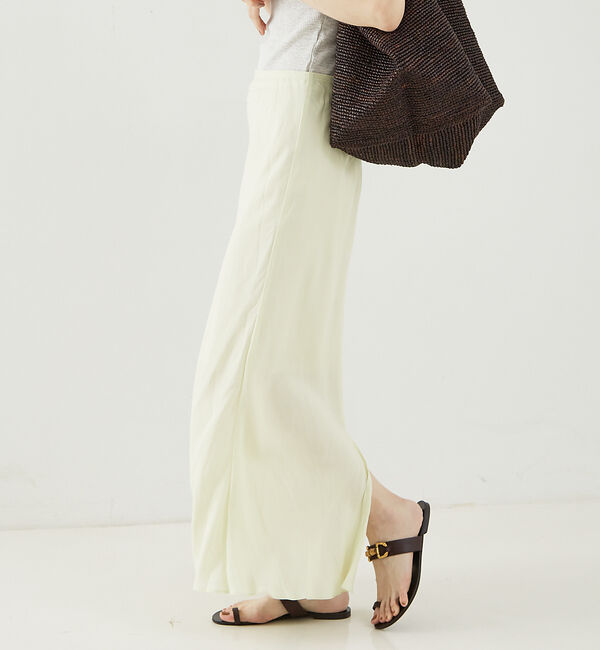The Store by C' 「【COCUCA】【WEB限定カラー】バイヤスマキシスカート」|スカート|ライム