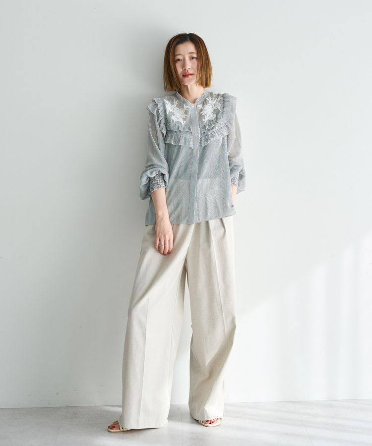 YECCA VECCA「ラッフルレースブラウス」|シャツ・ブラウス|