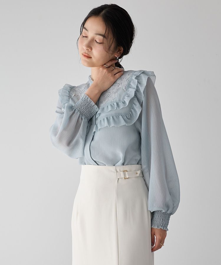 YECCA VECCA「ラッフルレースブラウス」|シャツ・ブラウス|