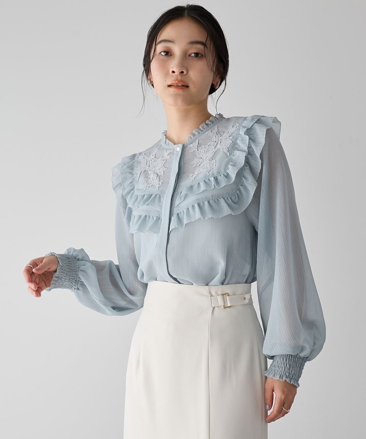 YECCA VECCA「ラッフルレースブラウス」|シャツ・ブラウス|Mint