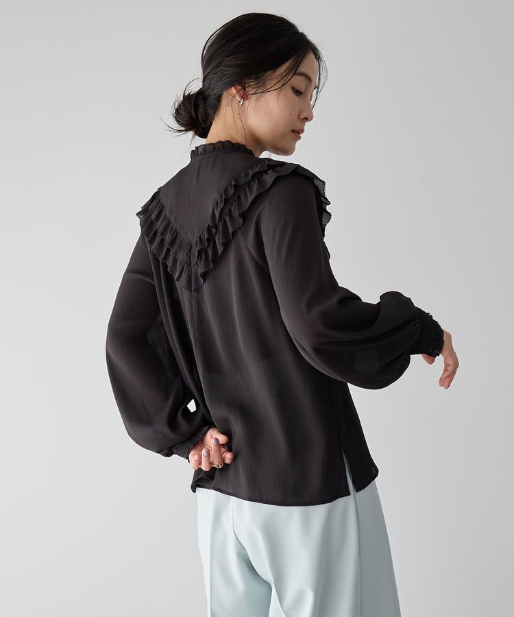 YECCA VECCA「ラッフルレースブラウス」|シャツ・ブラウス|