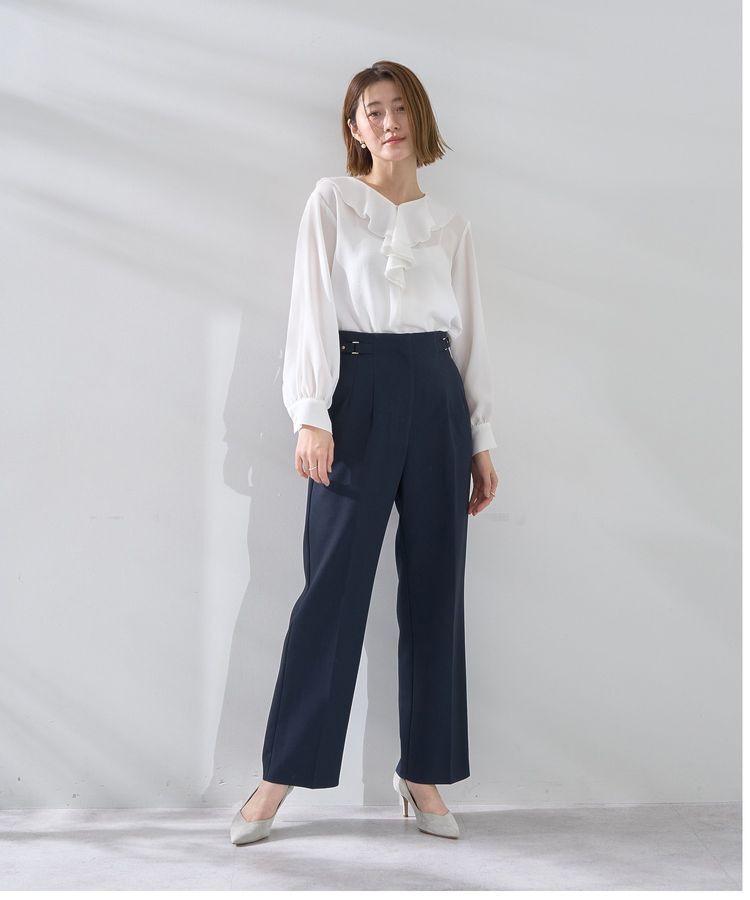 YECCA VECCA「サイドベルテッドハイウエストパンツ」|その他|
