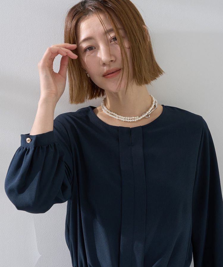YECCA VECCA「ジョーゼットプリーツワンピース」|ワンピース|