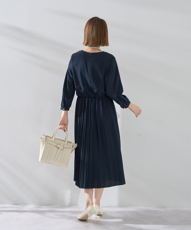 YECCA VECCA「ジョーゼットプリーツワンピース」|ワンピース|