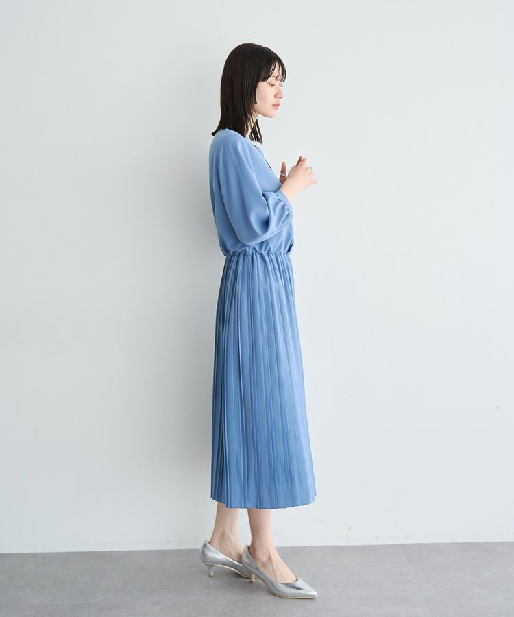 YECCA VECCA「ジョーゼットプリーツワンピース」|ワンピース|