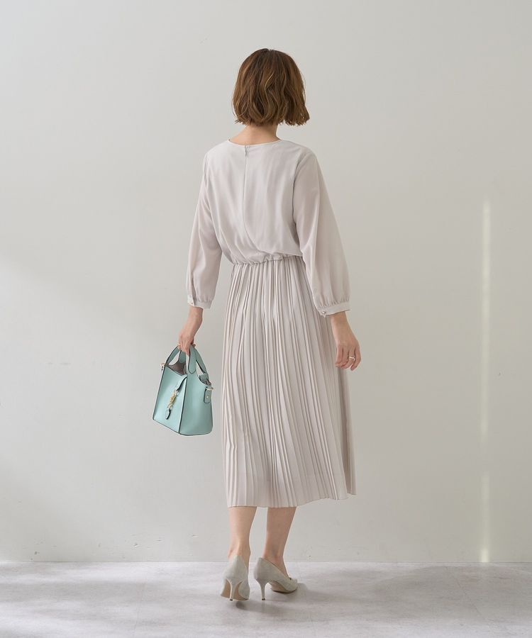 YECCA VECCA「ジョーゼットプリーツワンピース」|ワンピース|