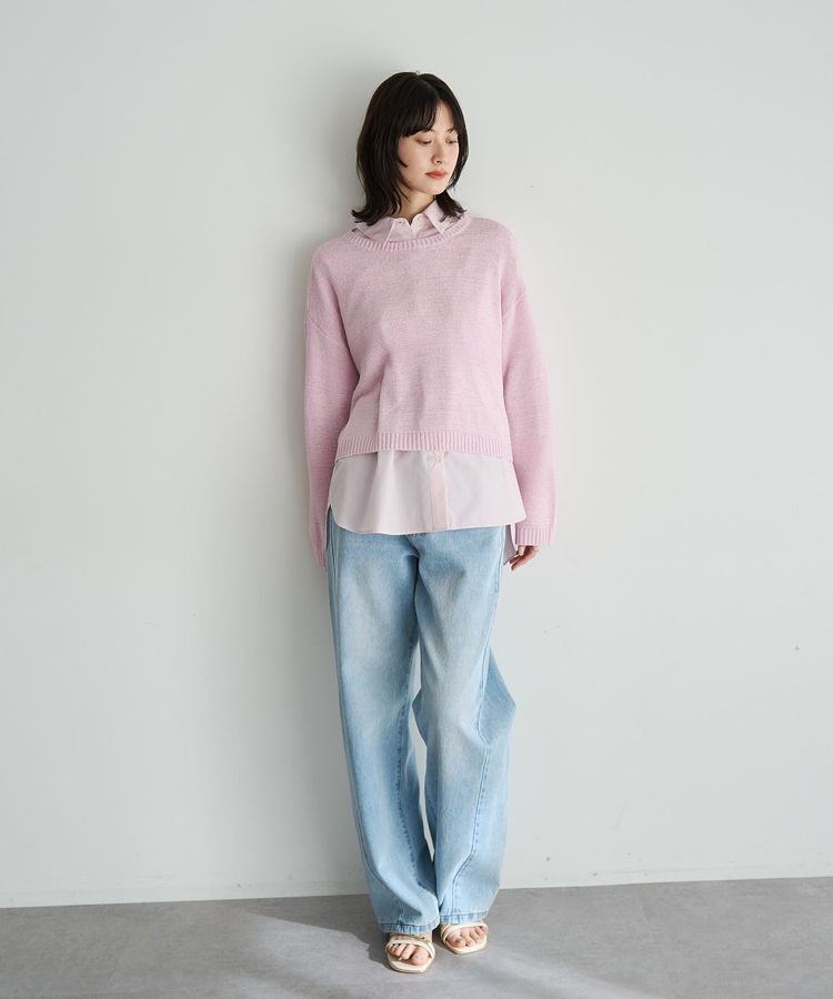 YECCA VECCA「テープヤーンルーズニットプルオーバー」|ニット・セーター|