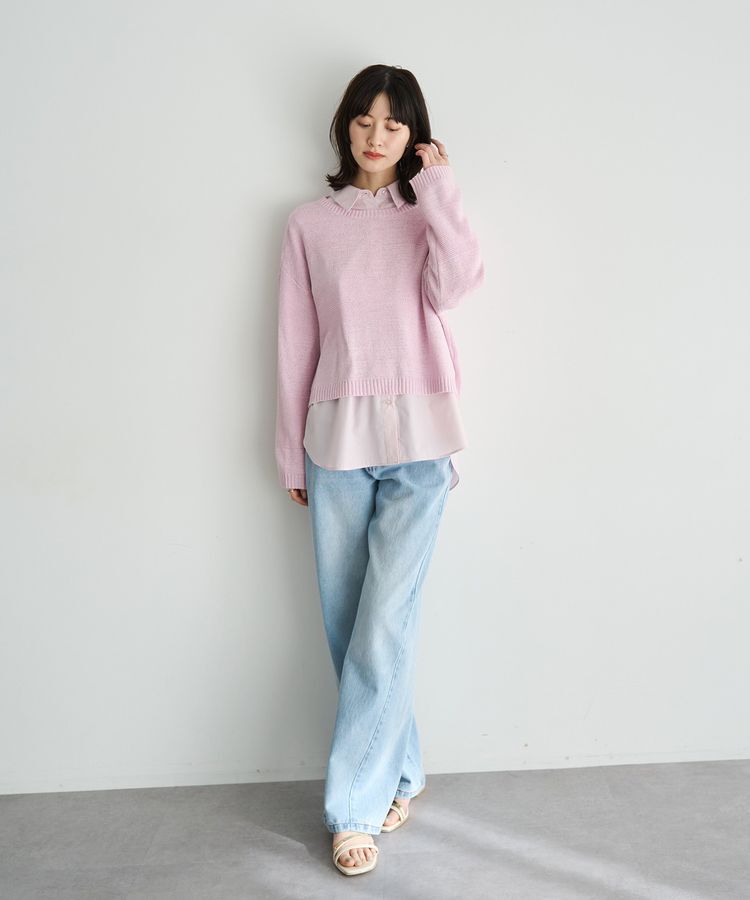 YECCA VECCA「テープヤーンルーズニットプルオーバー」|ニット・セーター|