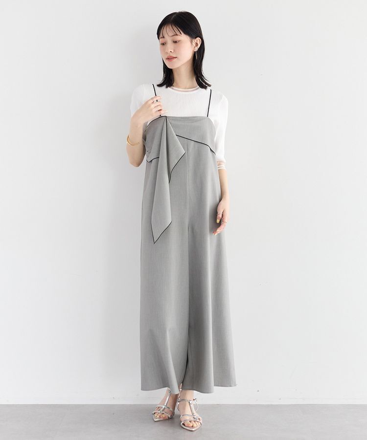 YECCA VECCA「ラッフルキャミオールインワン」|オールインワン|Gray