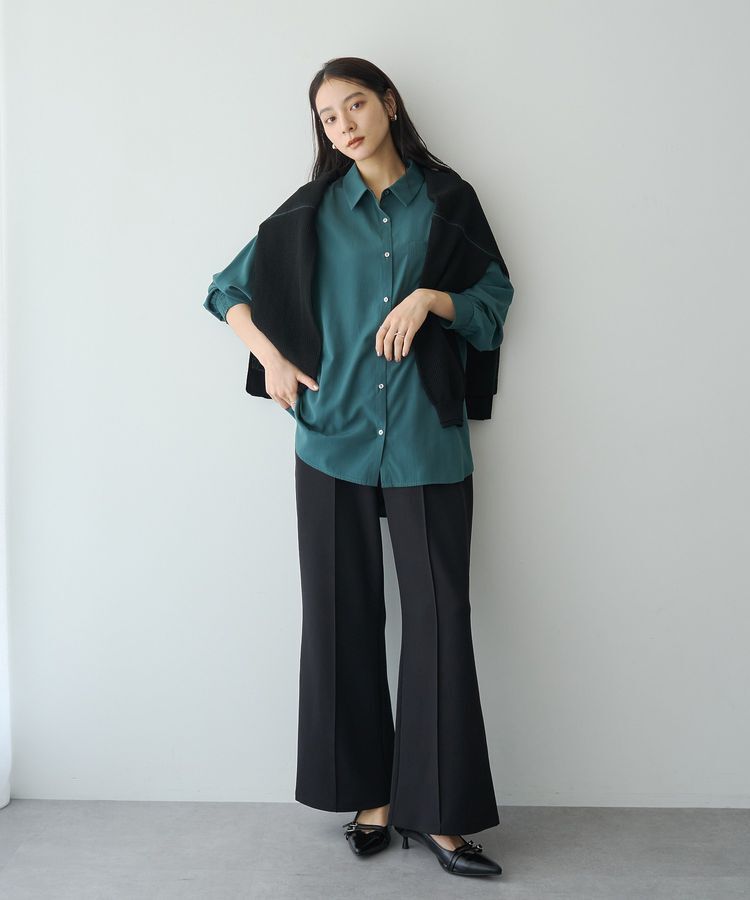 YECCA VECCA「バックギャザーロングシャツ」|シャツ・ブラウス|