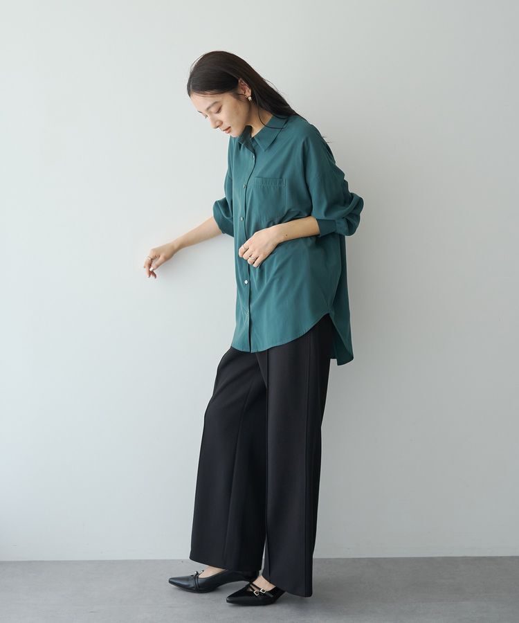 YECCA VECCA「バックギャザーロングシャツ」|シャツ・ブラウス|