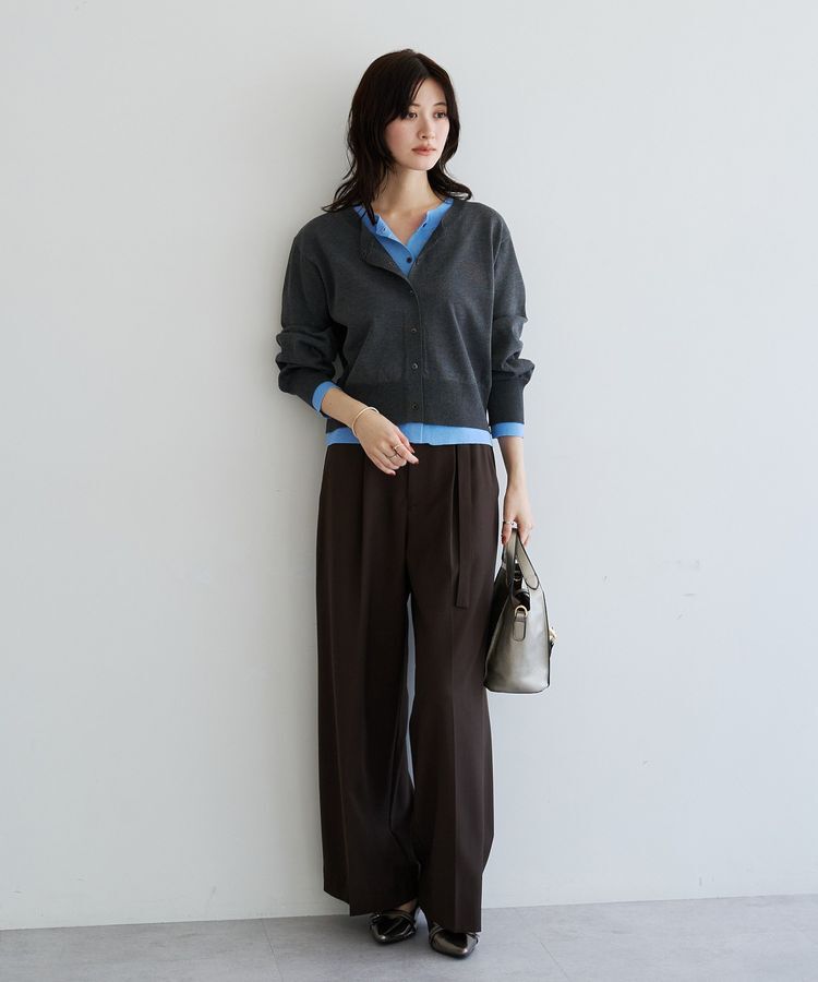 YECCA VECCA「2wayレイヤードクルーネックカーディガン」|カーディガン|
