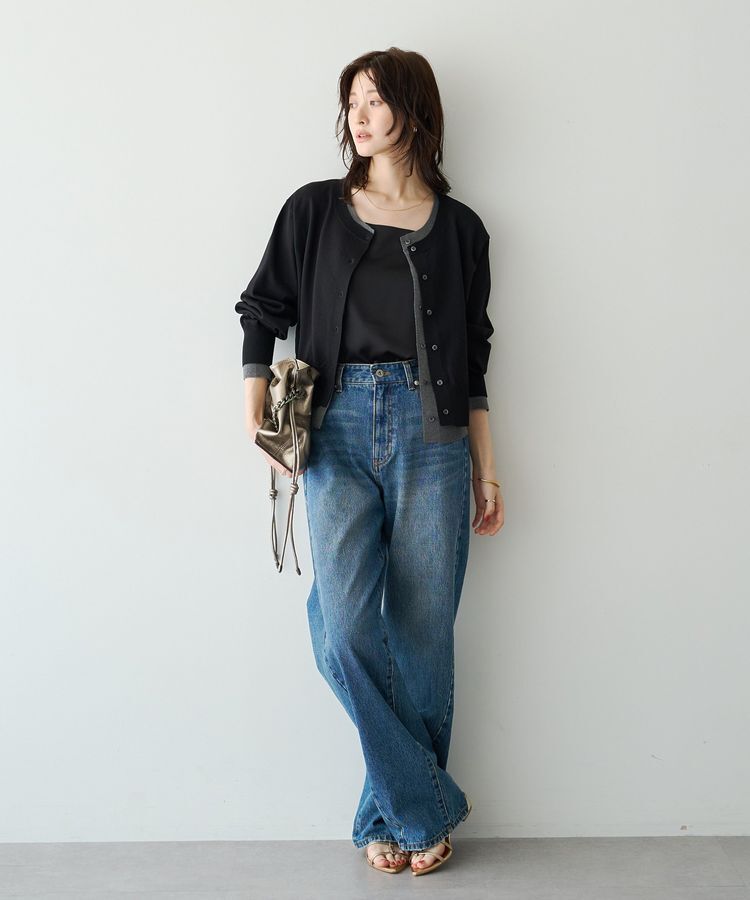 YECCA VECCA「2wayレイヤードクルーネックカーディガン」|カーディガン|