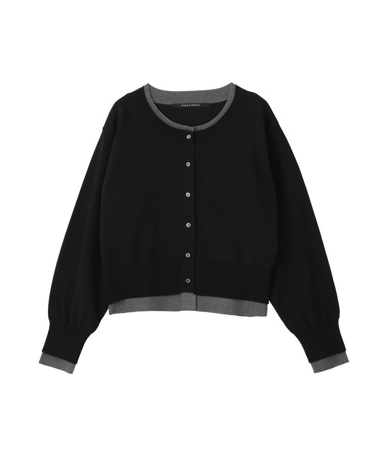 YECCA VECCA「2wayレイヤードクルーネックカーディガン」|カーディガン|