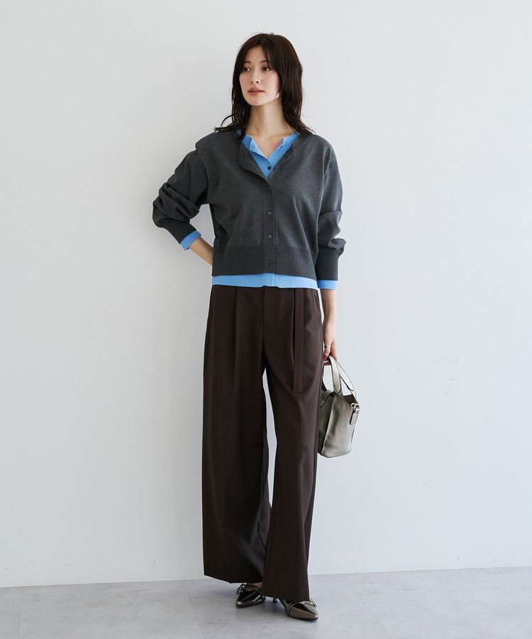 YECCA VECCA「2wayレイヤードクルーネックカーディガン」|カーディガン|
