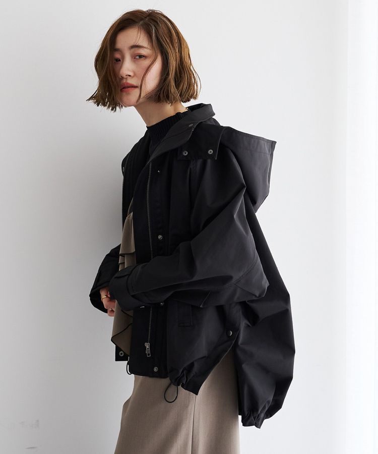YECCA VECCA「【撥水】2wayマウンテンパーカー」|ブルゾン・スタジャン|Black