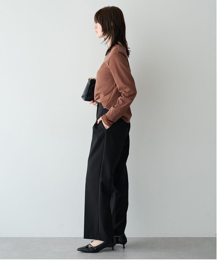 YECCA VECCA「サイドベルテッドハイウエストパンツ」|その他|