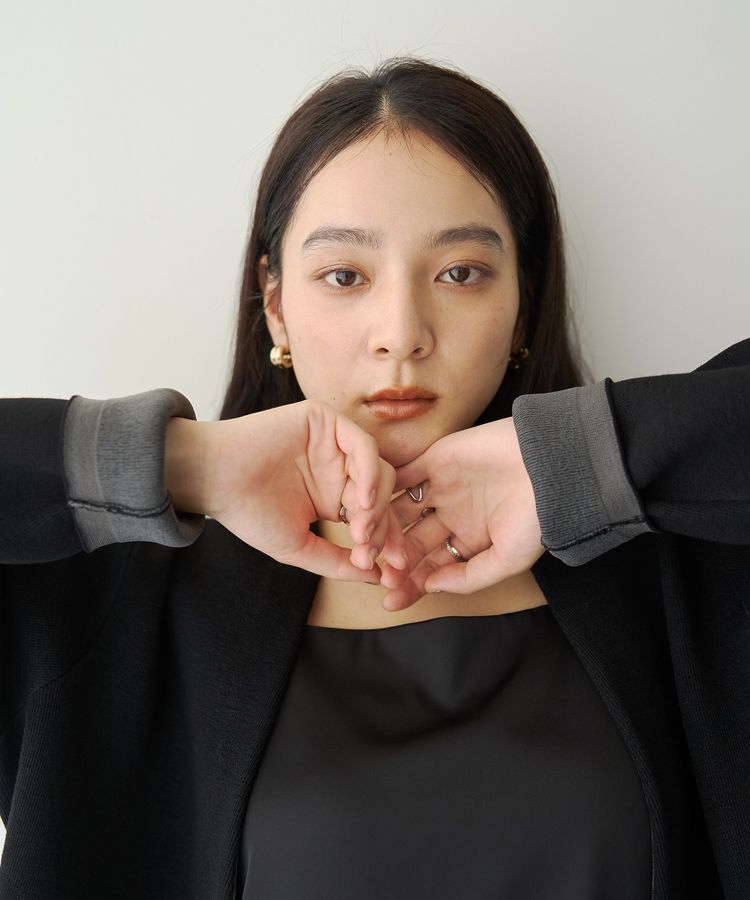 YECCA VECCA「ダブルフェイス配色コーディガン」|カーディガン|